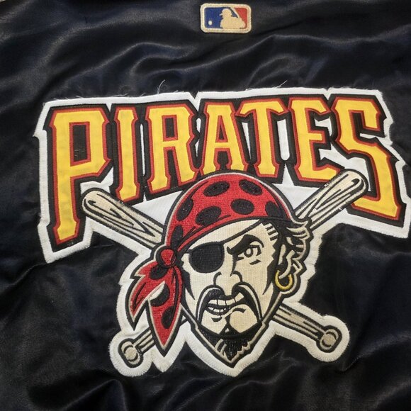 VTG 90's Starter Diamond Collection Pittsburgh Pirates MLB Satin Jacket Men’s S - Picture 3 of 11